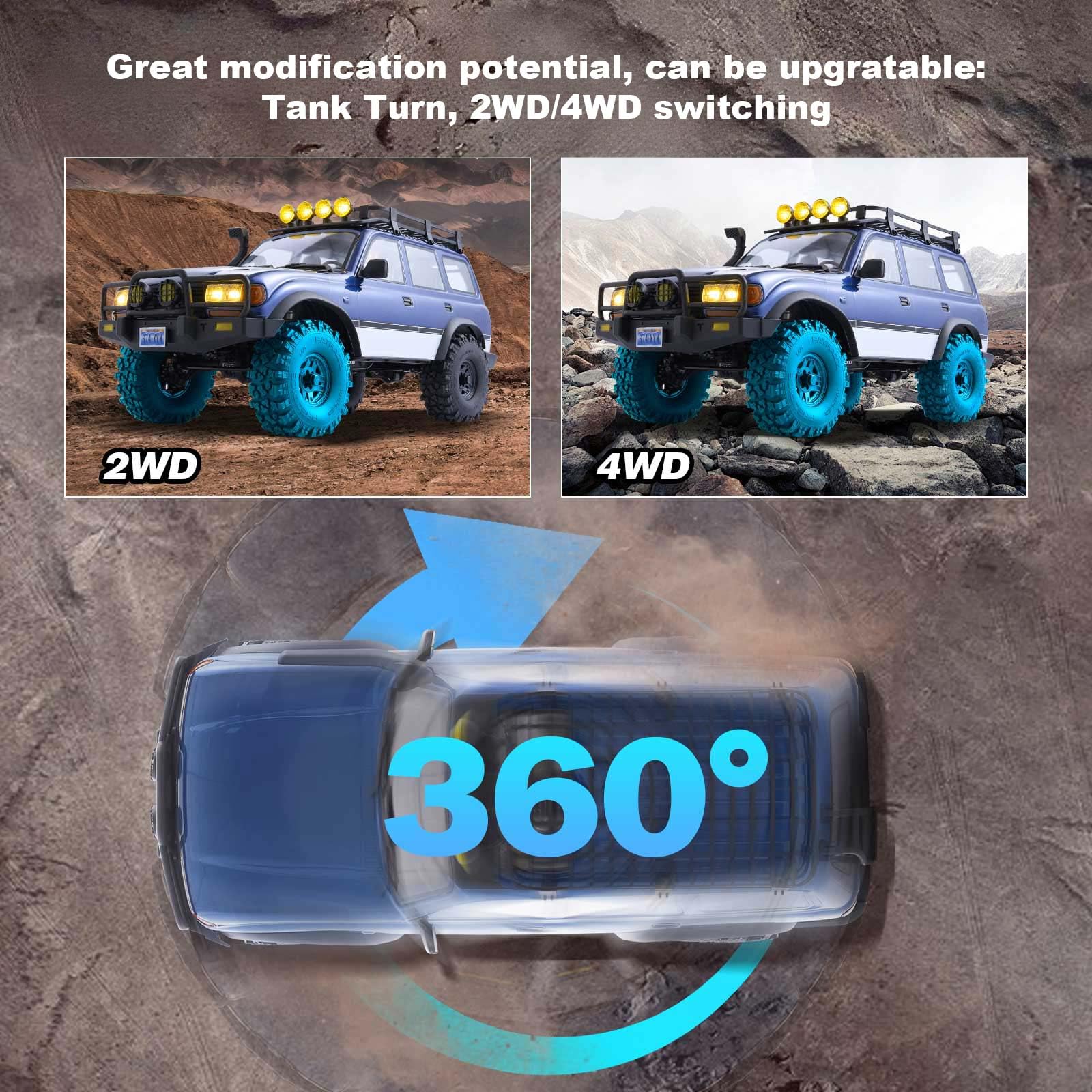 Amazon.com: EAZYRC FMS FCX10 1/10 RC Crawler LC80 Series